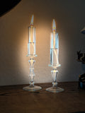 Set of 2- Glass oil lamps- simple style (no drips)