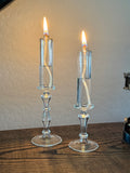 Set of 2- Glass oil lamps- simple style (no drips)